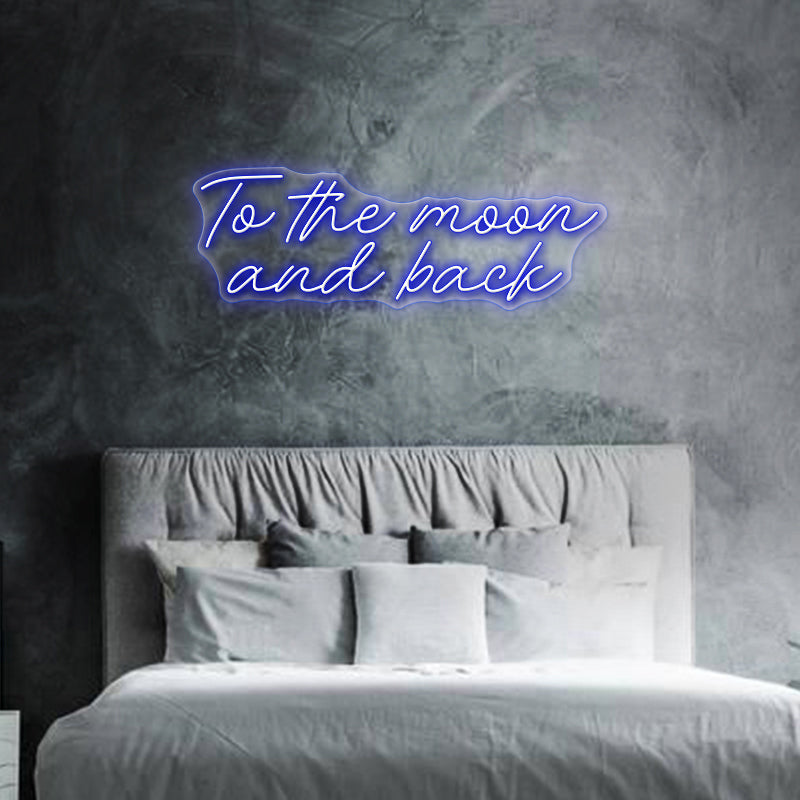 Moon And Back LED Neon Sign
