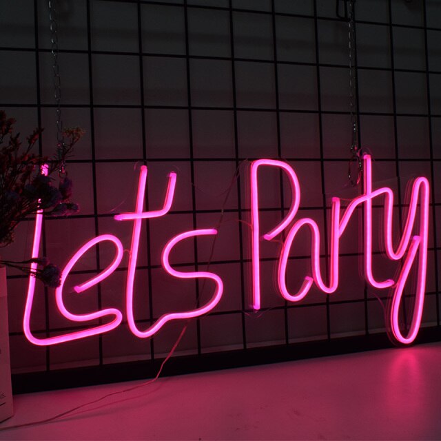 Let's Party LED Neon Sign - Neon Sign Design Australia