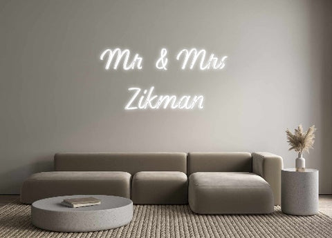 Custom Neon: Mr & Mrs 
Zi...