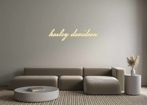 Custom Neon: harley davidson