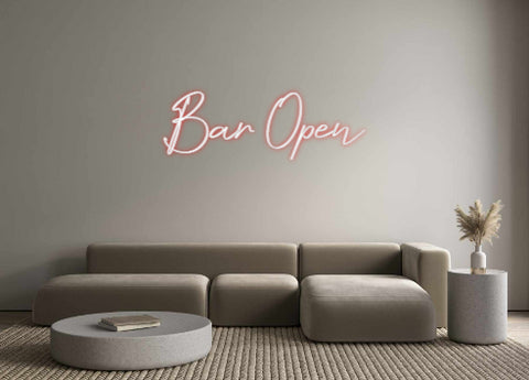 Custom Neon: Bar Open