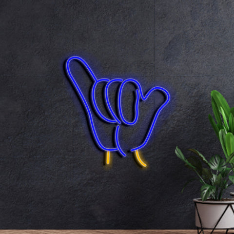 Chaka Hand Hang 10 Neon LED Sign