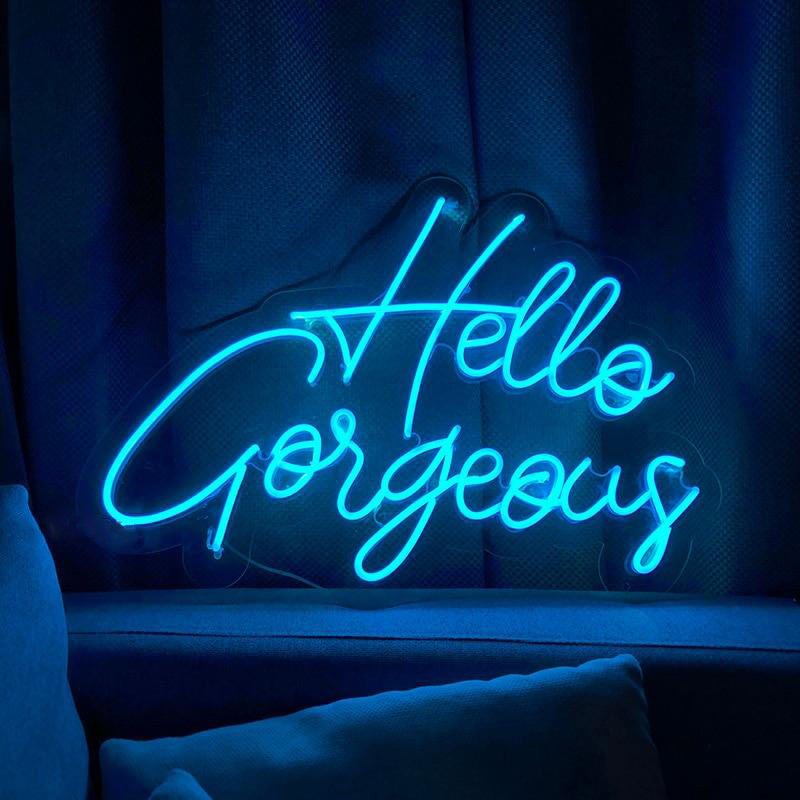 Hello Gorgeous LED Neon Sign - Neon Sign Design Australia