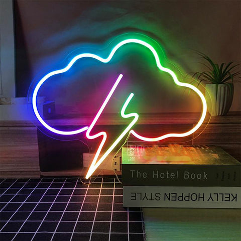 Lightning Cloud LED Neon Sign - Neon Sign Design Australia