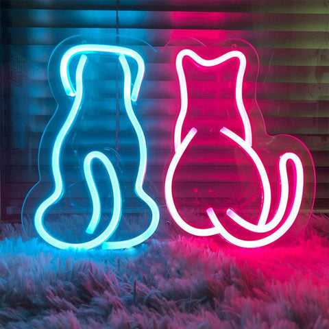 Cat & Dog LED Neon Sign - Neon Sign Design Australia