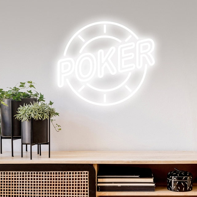 Poker Night LED Neon Sign - Neon Sign Design Australia