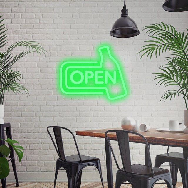 Open Bar LED Neon Sign