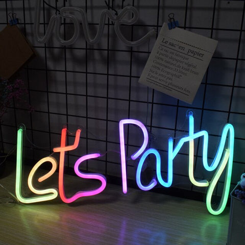 Let's Party LED Neon Sign - Neon Sign Design Australia