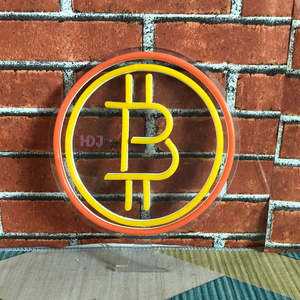 Bitcoin LED Neon Sign 22 x 26cm - Neon Sign Design Australia