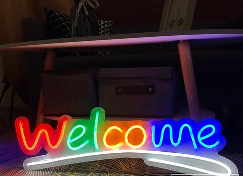 Welcome Rainbow LED Neon Sign - Neon Sign Design Australia