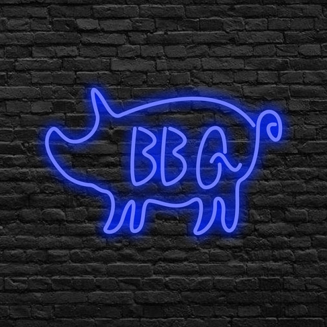 BBQ Pork Pig LED Neon Sign - Neon Sign Design Australia